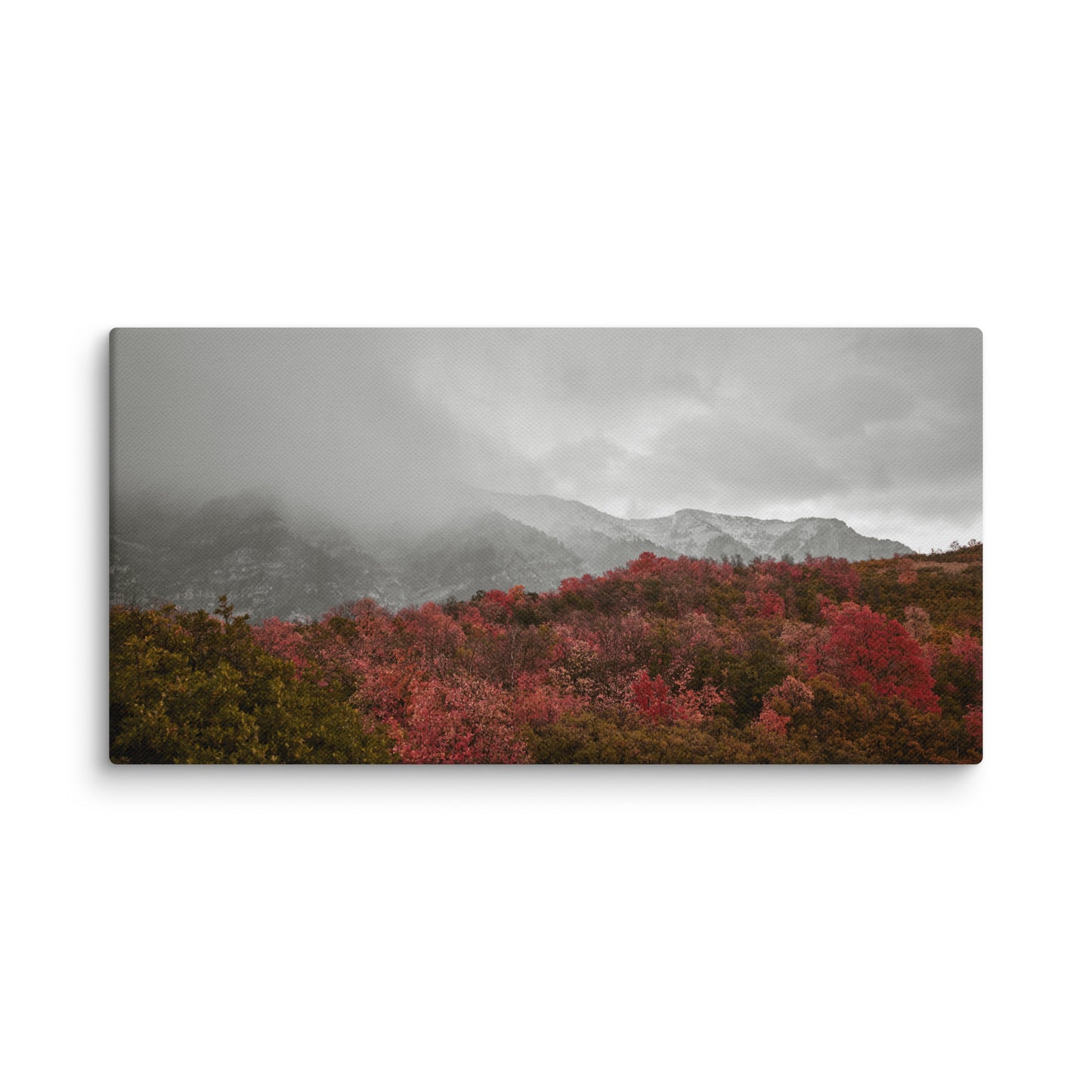 Crimson moody red fall canyon canvas print — BDH Photography