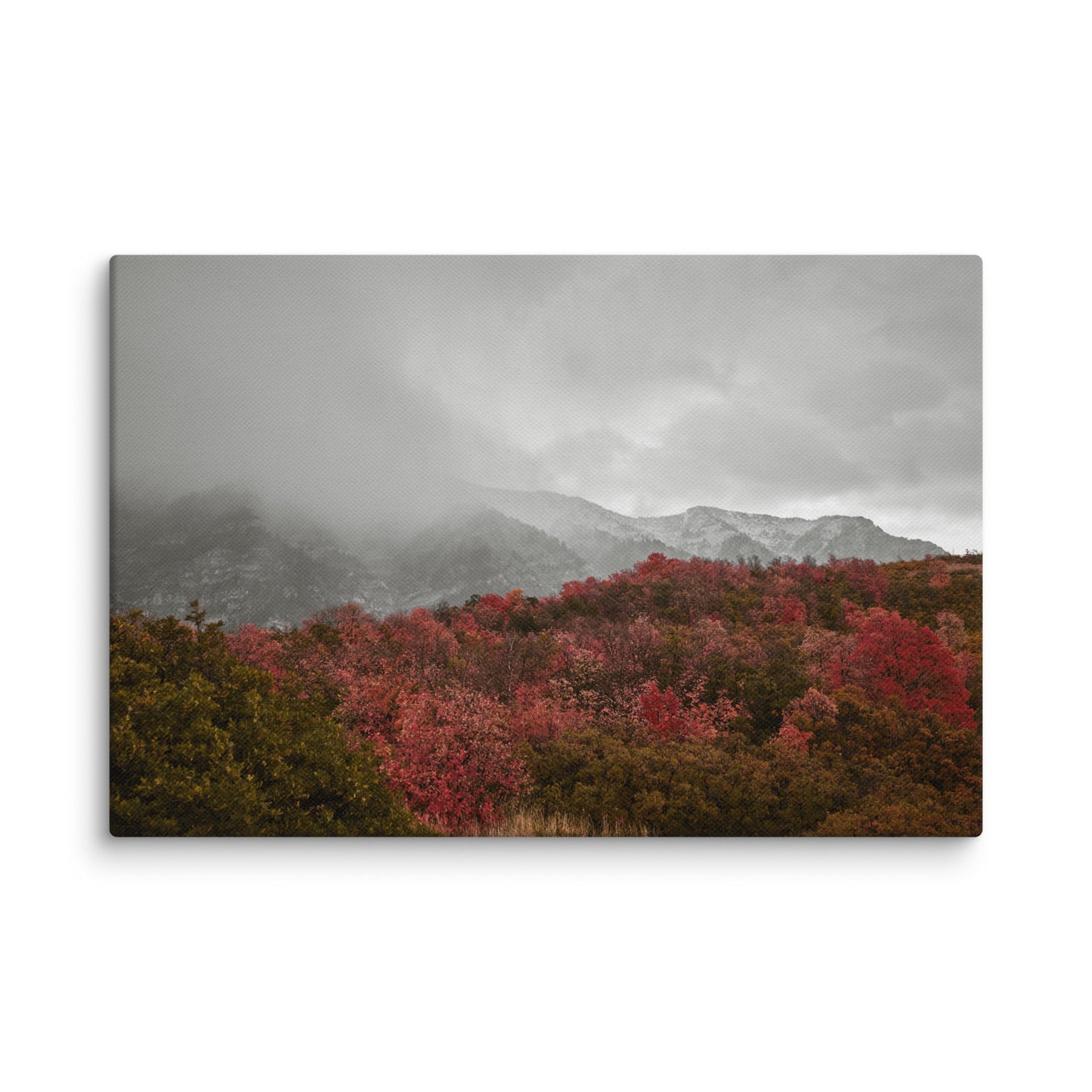 Crimson moody red fall canyon canvas print — BDH Photography