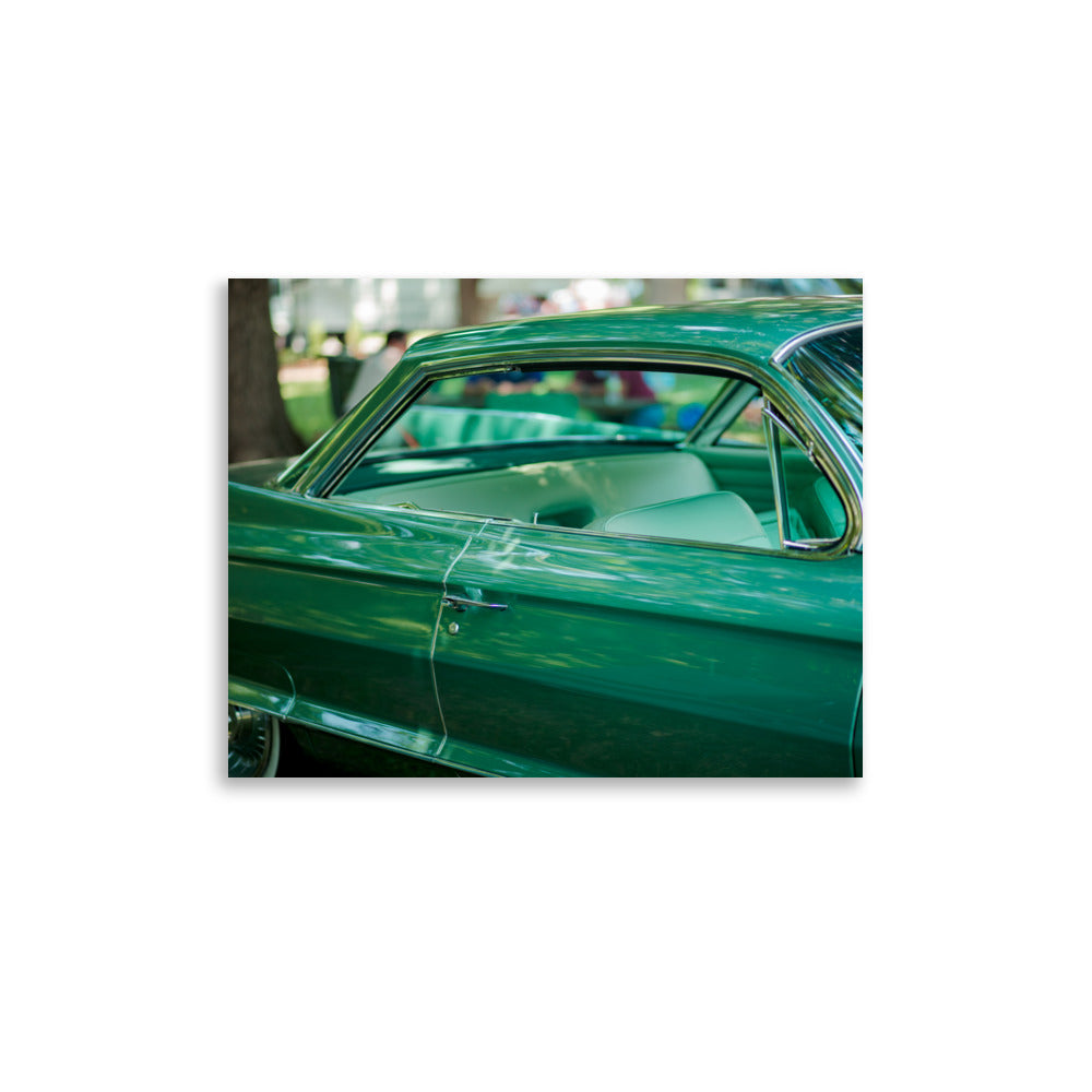 Mint green teal classic car fine art photography print — BDH Photography