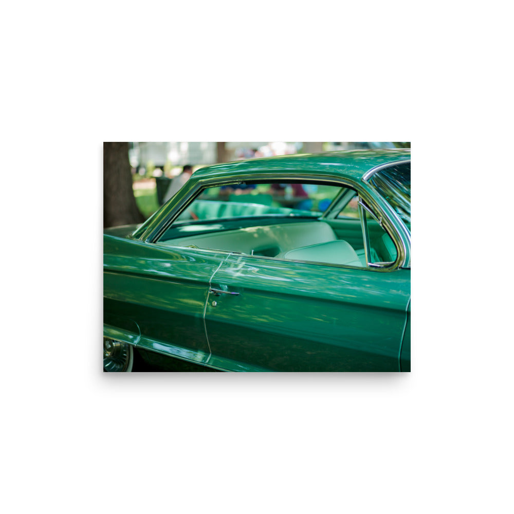 Mint green teal classic car fine art photography print — BDH Photography