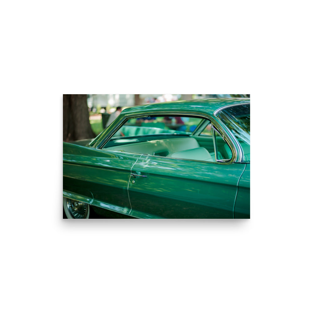 Mint green teal classic car fine art photography print — BDH Photography