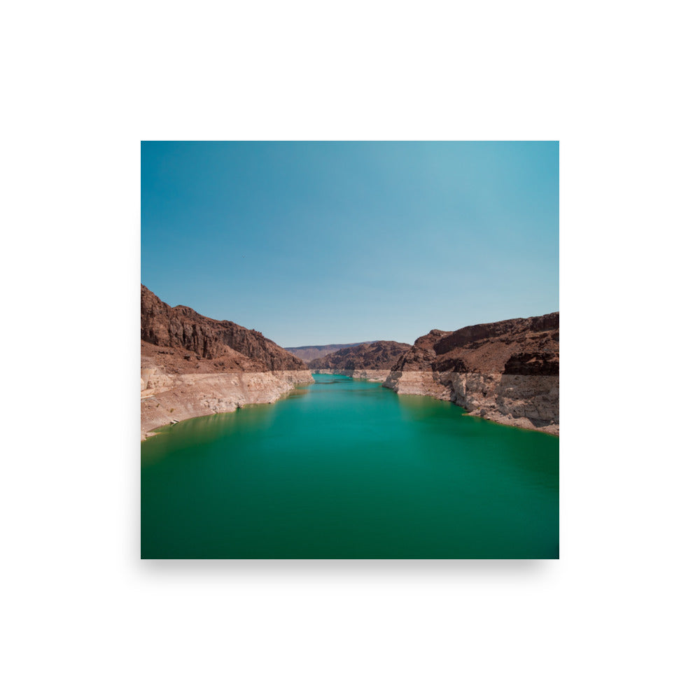 Hoover Dam turquoise water fine art photography print — BDH Photography