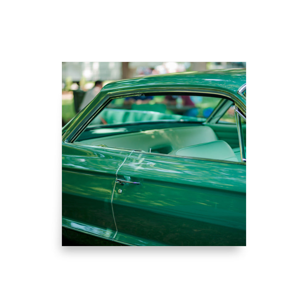 Mint green teal classic car fine art photography print — BDH Photography