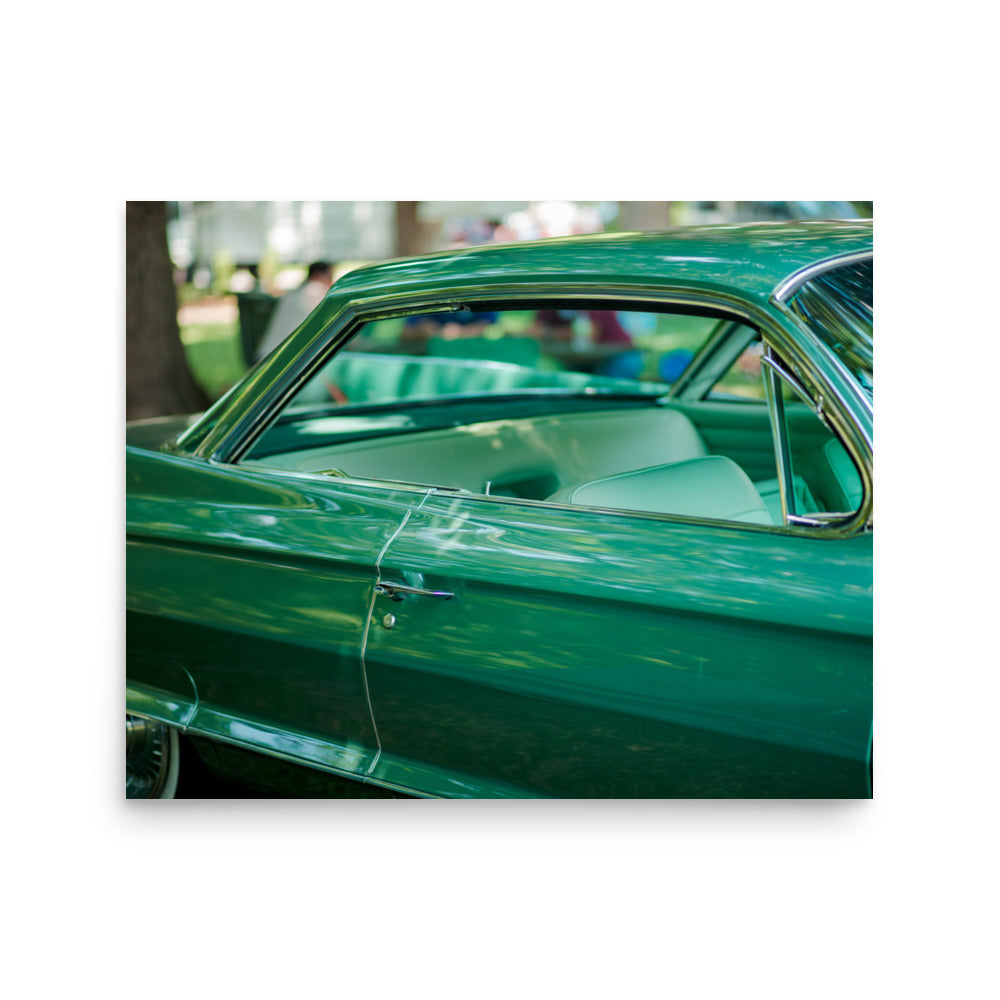 Mint green teal classic car fine art photography print — BDH Photography