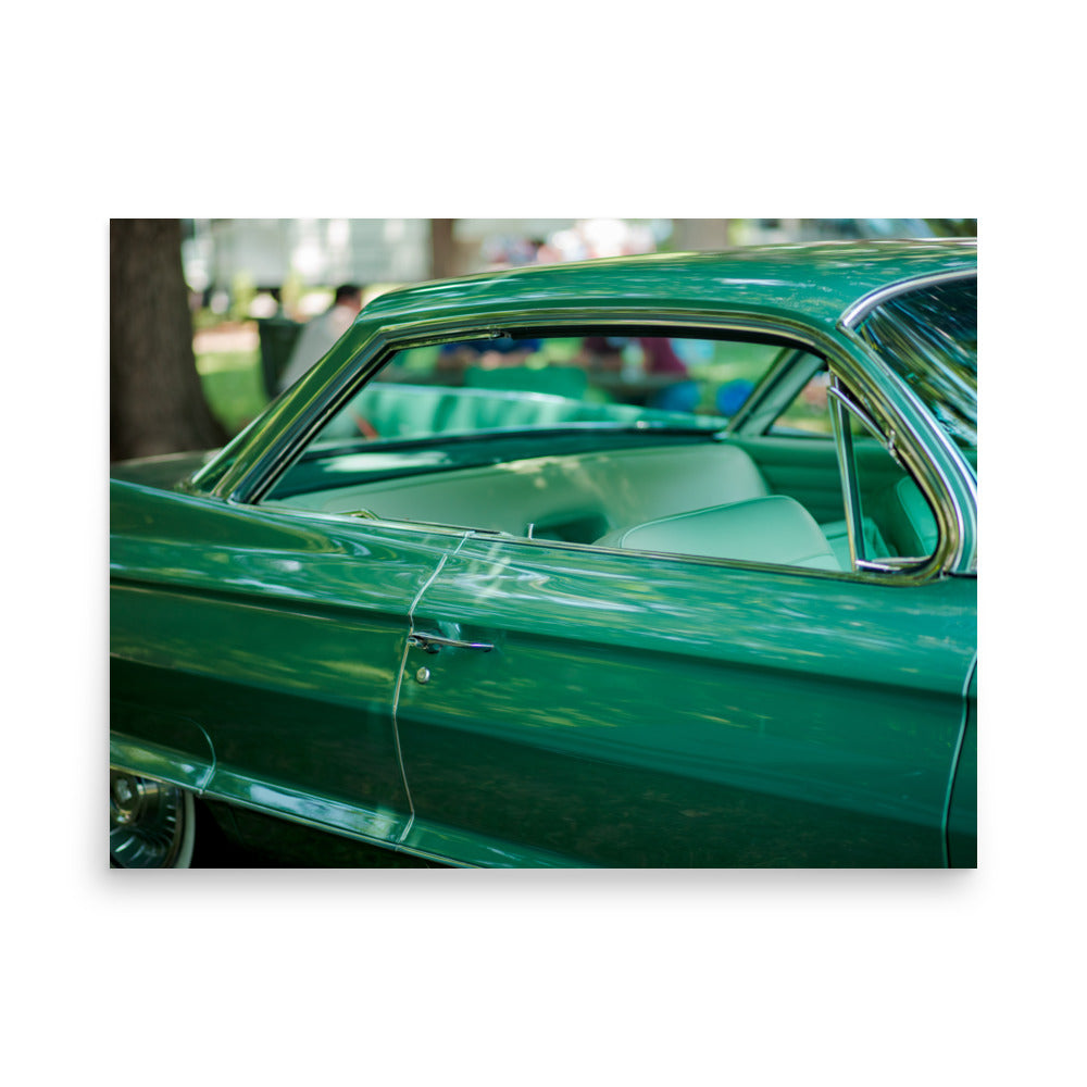 Mint green teal classic car fine art photography print — BDH Photography