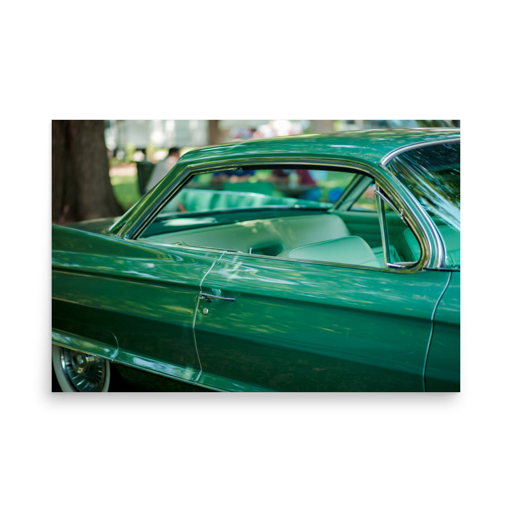 Mint green teal classic car fine art photography print — BDH Photography