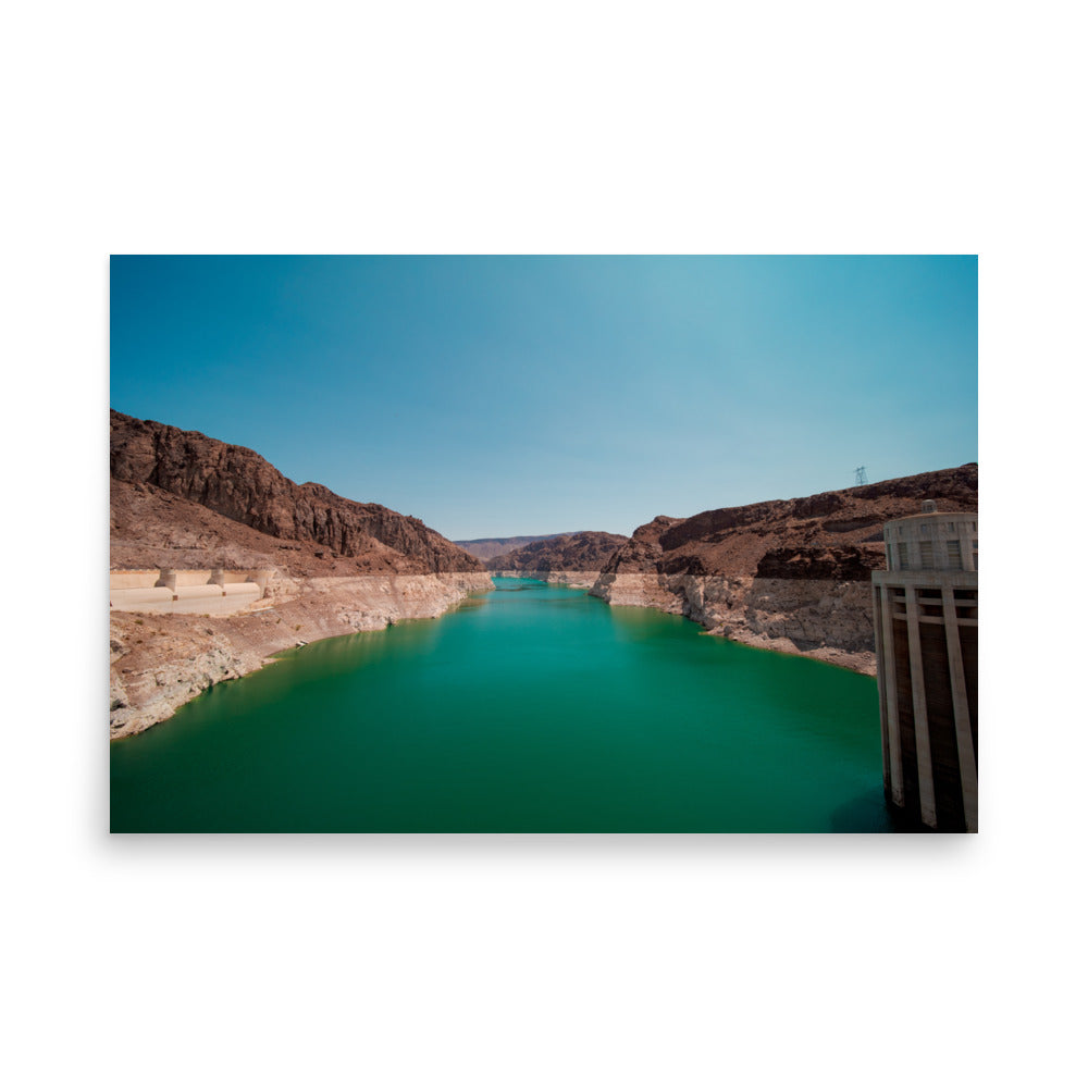 Hoover Dam turquoise water fine art photography print — BDH Photography