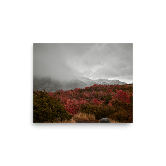 Moody red fall canyon mountain fine art photography print — BDH Photography