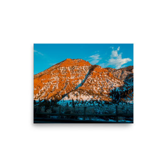Vivid orange Utah mountain fine art photography print — BDH Photography