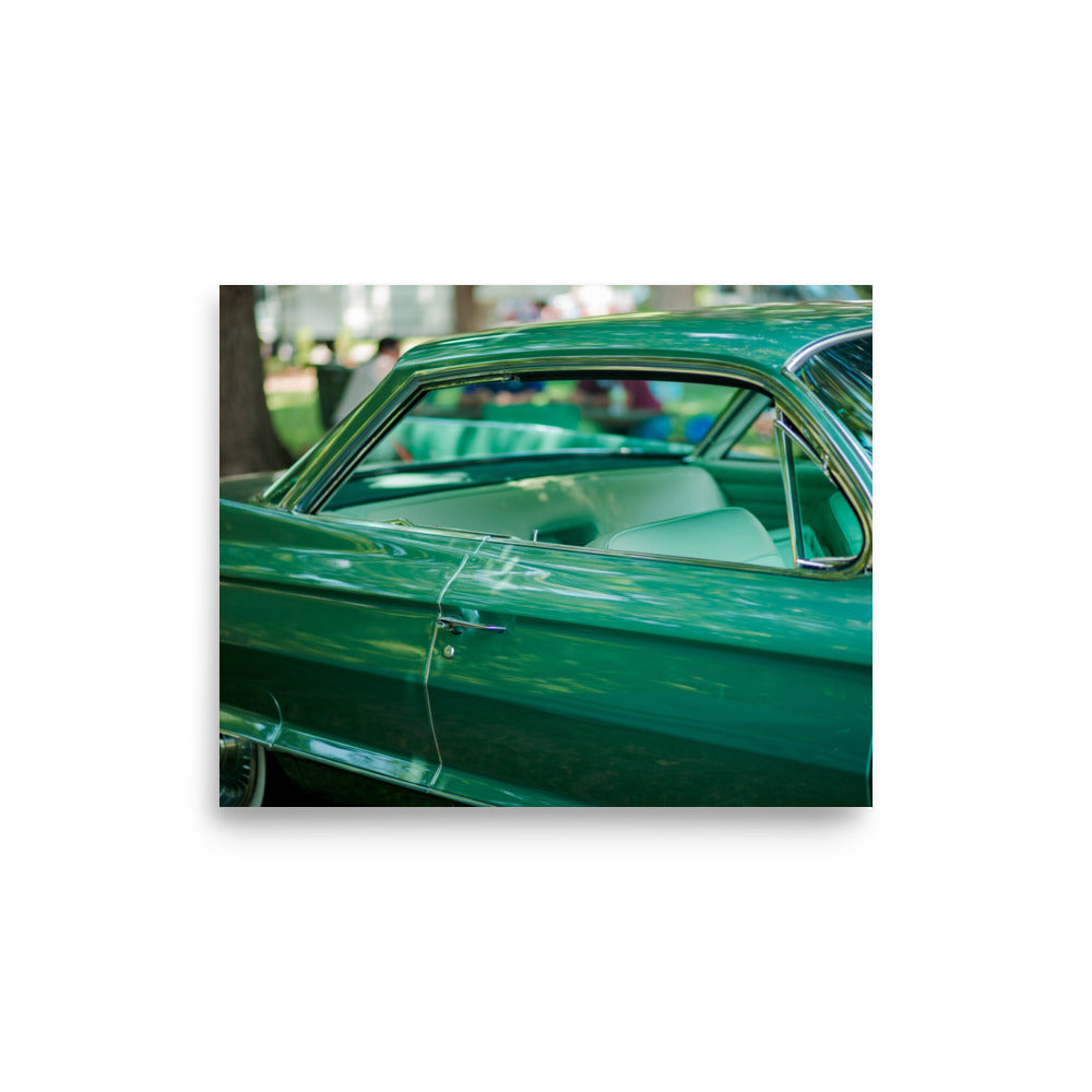 Mint green teal classic car fine art photography print — BDH Photography