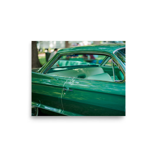 Mint green teal classic car fine art photography print — BDH Photography
