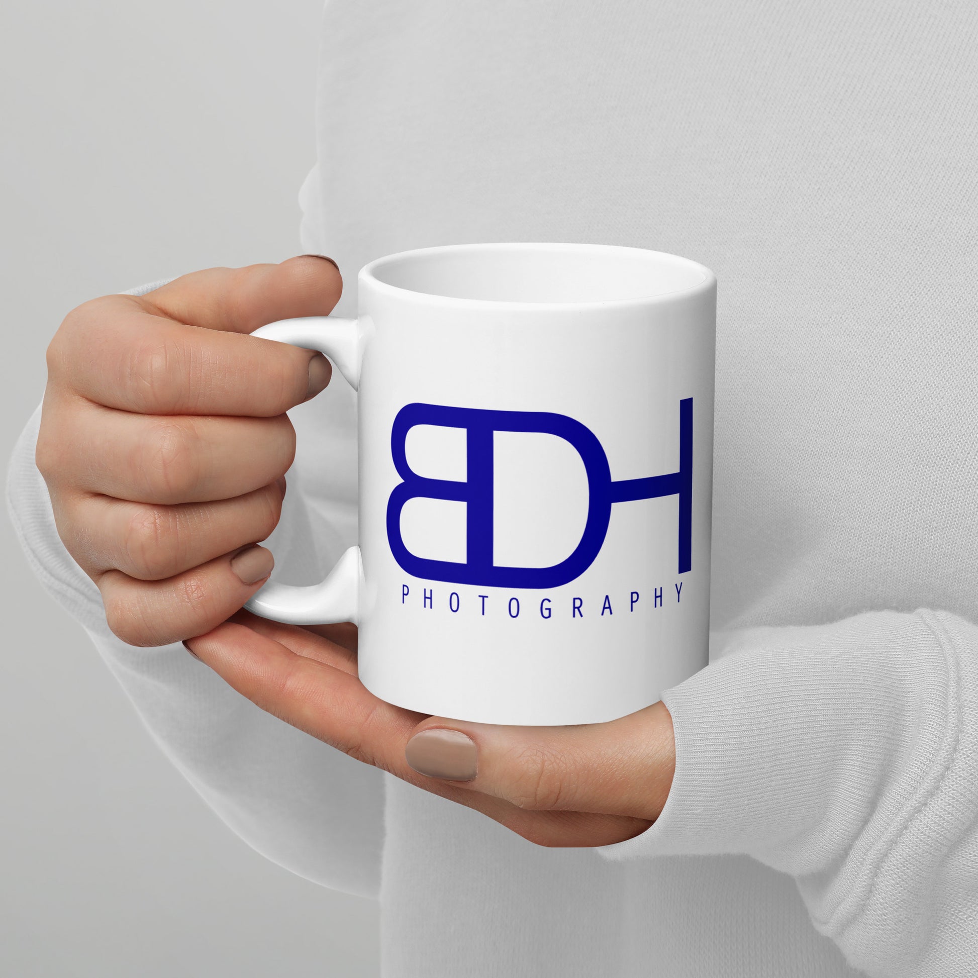 BDH Photography classic ceramic mug — photography gift and merch