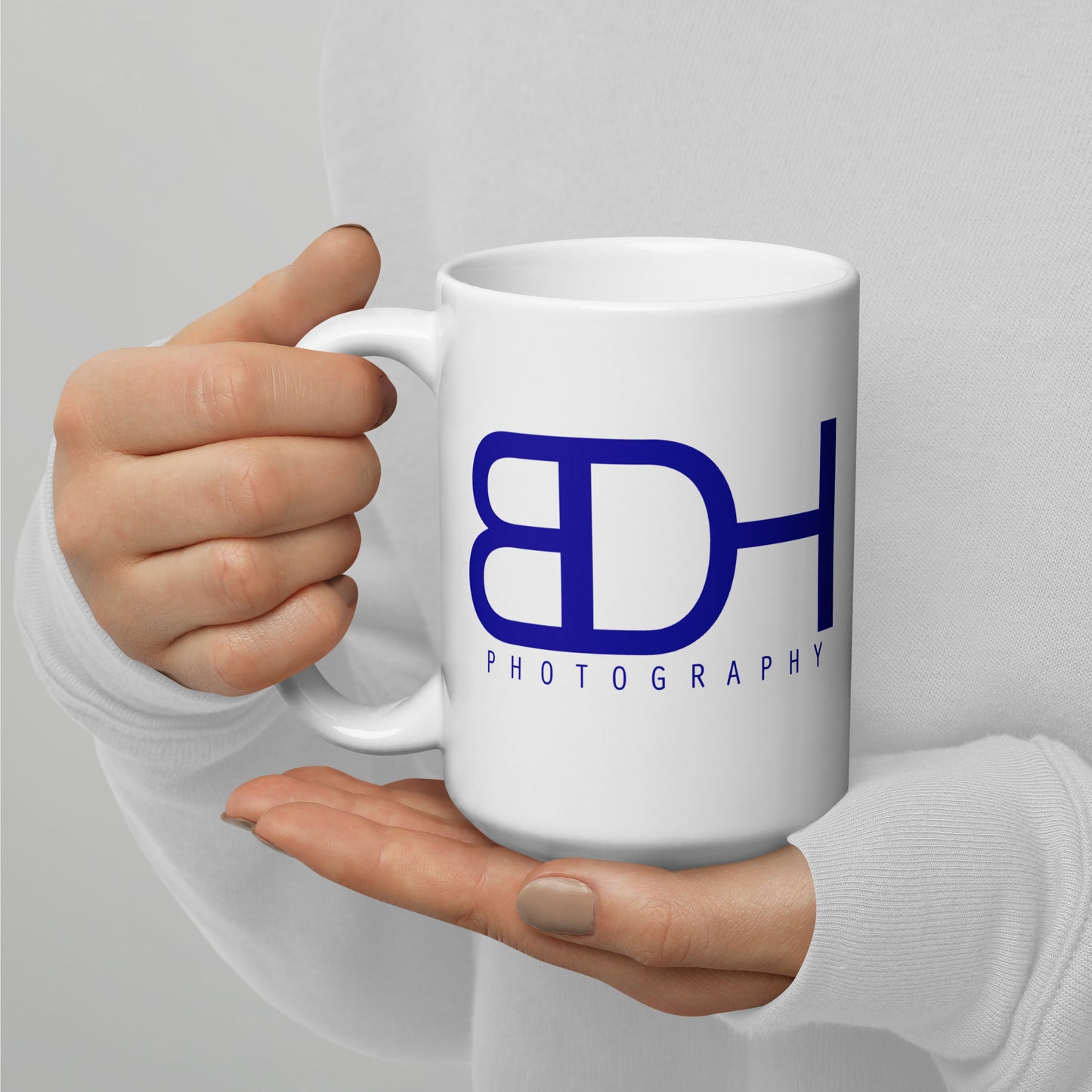 BDH Photography classic ceramic mug — photography gift and merch